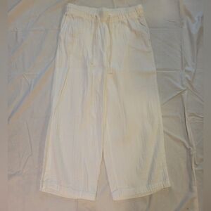 Old Navy White Linen Pant Medium